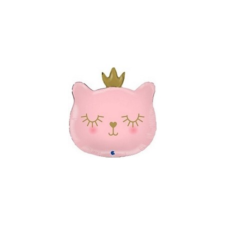 Palloncino Mylar Mini Shape 35 cm. Cat Princess Pink