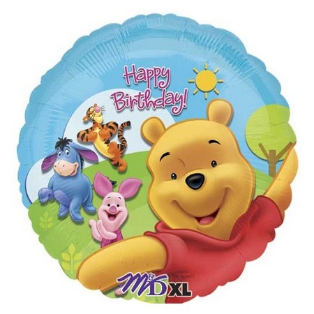 Palloncino Mylar 45 cm. Winnie the Pooh & Friends Sunny HBD 