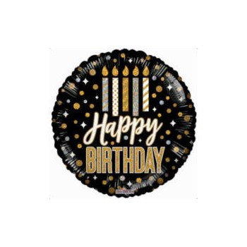 Palloncino Mylar Mini Shape 22 cm. Birthday Candles And Dots