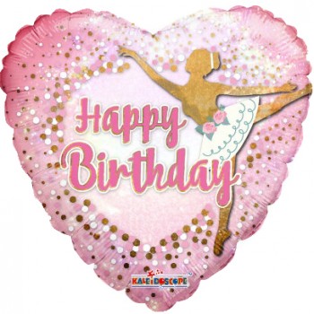 Palloncino Mylar 45 cm. C - Happy Birthday Ballerina