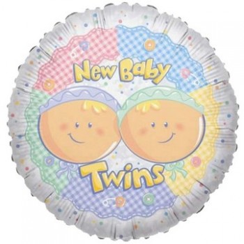 Palloncino Mylar 45 cm. Gemelli - New Baby Twins (Unisex)