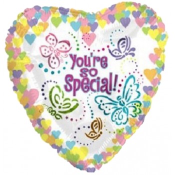 Palloncino Mylar 45 cm. You're Special Pastel Butterfly Heart