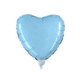 Palloncino Mylar Micro 10 cm. Cuore Azzurro