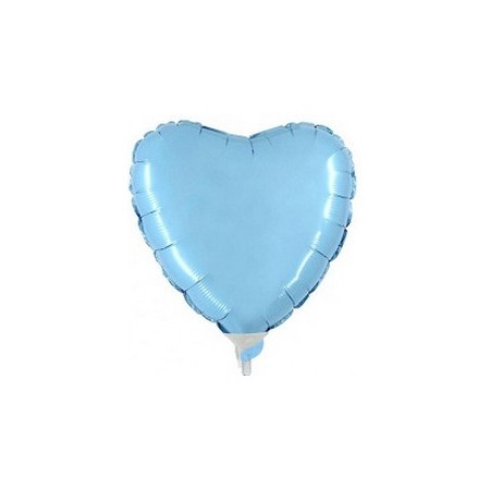 Palloncino Mylar Micro 10 cm. Cuore Azzurro