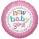 Palloncino Mylar Mini Shape 22 cm. Girl - New Baby Girl Pink