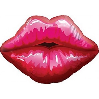 Palloncino Mylar Super Shape 76 cm. Big Red Kissy Lips
