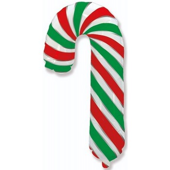 Palloncino Mylar Super Shape 99 cm. Candy Cane Red/White And Green