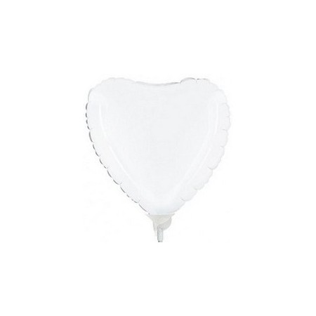 Palloncino Mylar Mini Shape 23 cm. Cuore Bianco