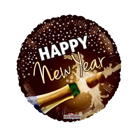 Palloncino Mylar 45 cm. New Year Champagne