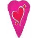 Palloncino Mylar 60 cm. Skinny Pink Dots Hearts With Arrow