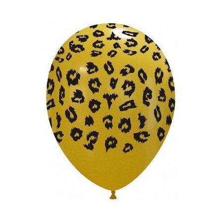 Palloncino in Lattice Rotondo 30 cm. Stampa Leopardo