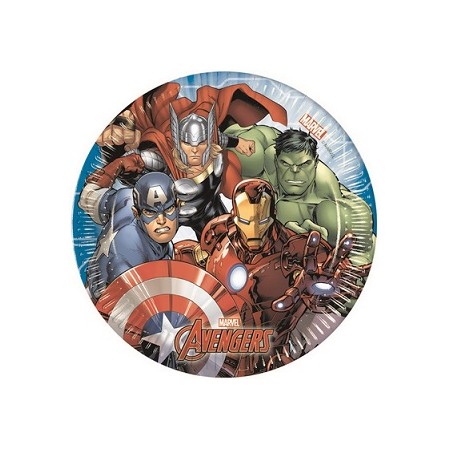 Coordinato Avengers - Piatto Carta - 20 cm. - 8 pz.