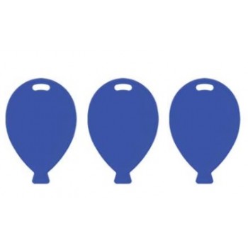 Pesetti in Plastica per Palloncini Blu 5,5 x 8 cm.