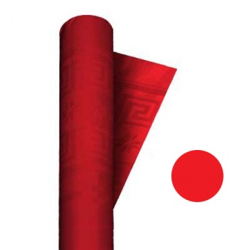 Coordinato Rosso - Tovaglia Damascata in Carta - 1,20 x 7 mt. -