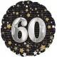 Palloncino Mylar 45 cm. 60° Happy Birthday Gold Number