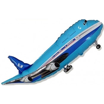 Palloncino Mylar Super Shape 101 cm. Blue Airplane
