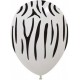 Palloncino in Lattice Rotondo 30 cm. Stampa Zebra