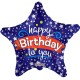 Palloncino Mylar 45 cm. S - Blue Birthday Stars