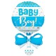Palloncino Mylar Super Shape 91 cm. Boy - Baby Rattle Blue