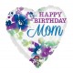Palloncino Mylar 45 cm. C - Happy Birthday Mom Watercolor