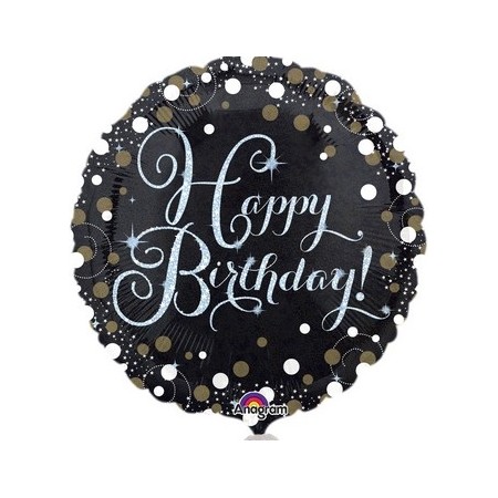 Palloncino Mylar 45 cm. R - Sparkling Happy Birthday