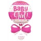 Palloncino Mylar Super Shape 91 cm. Girl - Baby Rattle Pink