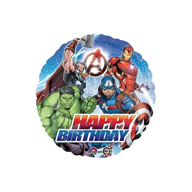 Palloncino Mylar 45 cm. Avengers Happy Birthday