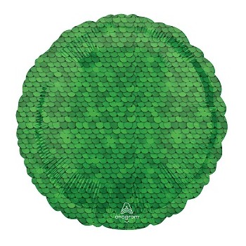 Palloncino Mylar 45 cm. Forest Green Sequins