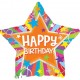 Palloncino Mylar 45 cm. S - Happy Birthday Orange Center