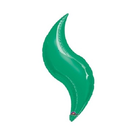 Palloncino Mylar 66 cm. Curva Verde Se gonfiato ad elio NON vola 
