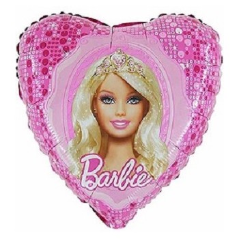 Palloncino Mylar 45 cm. Barbie Hearts