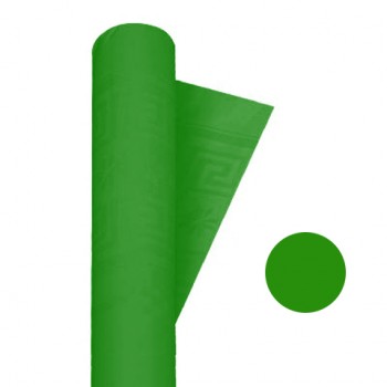 Coordinato Verde Smeraldo - Tovaglia Damascata in Carta - 1,20 x 7 mt. -