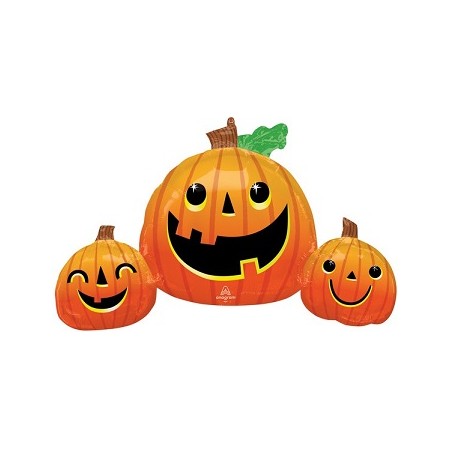 Palloncino Mylar Super Shape 88 cm. Halloween Pumpkin Trio