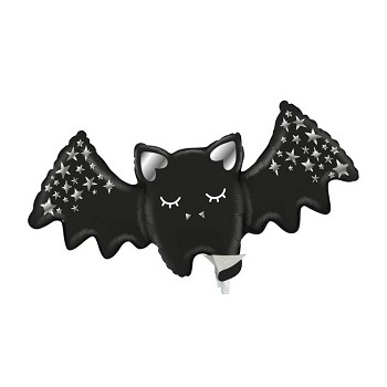 Palloncino Mylar Mini Shape 36 x 22 cm. Halloween Satin Bat Attack