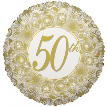Palloncino Mylar 45 cm. 50° Anniversary