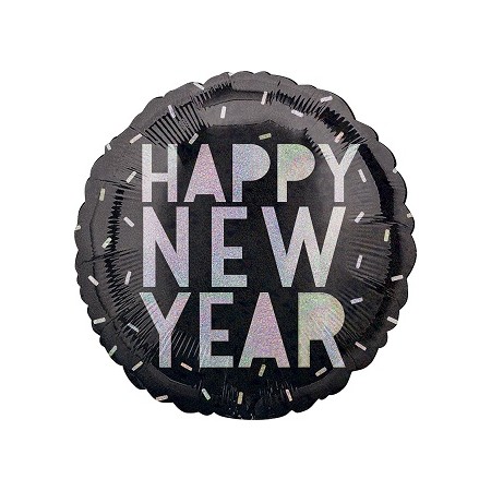 Palloncino Mylar 45 cm. Holographic Happy New Year