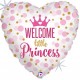 Palloncino Mylar 45 cm. Girl - Holographic Glitter Baby Princess