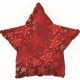 Palloncino Mylar Mini Shape 22 cm. Red Patterned Star
