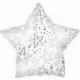 Palloncino Mylar Mini Shape 22 cm. White Patterned Star