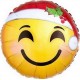 Palloncino Mylar 45 cm. Santa Hat Emoticons