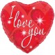 Palloncino Mylar 45 cm. I Love You Sparkles Holographic