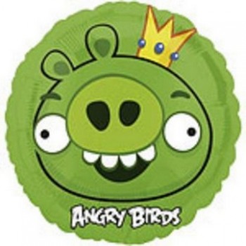 Palloncino Mylar 45 cm. Angry Birds King Pig