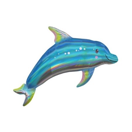 Palloncino Mylar Super Shape 73 cm. Dolphin Holographic