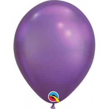 Palloncino in Lattice Rotondo 30 cm. Chrome Purple
