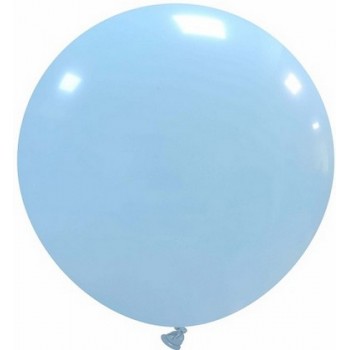 Palloncino in Lattice Rotondo 80 cm. Azzurro Macaron - Round