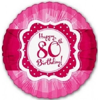 Palloncino Mylar 45 cm. 80° Perfect Pink Happy Birthday