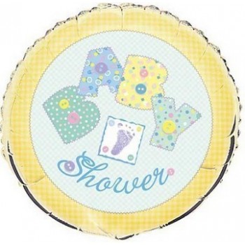 Palloncino Mylar 45 cm. Baby Yellow Stitching Baby Shower