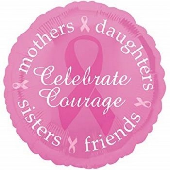 Palloncino Mylar 45 cm. Celebrate Courage Breast Cancer