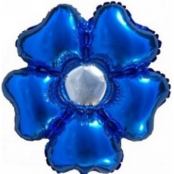 Palloncino Mylar 55 cm. Fiore Blu - NO ELIO