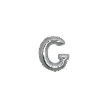 Palloncino Mylar Lettera Micro G - 17 cm. Argento